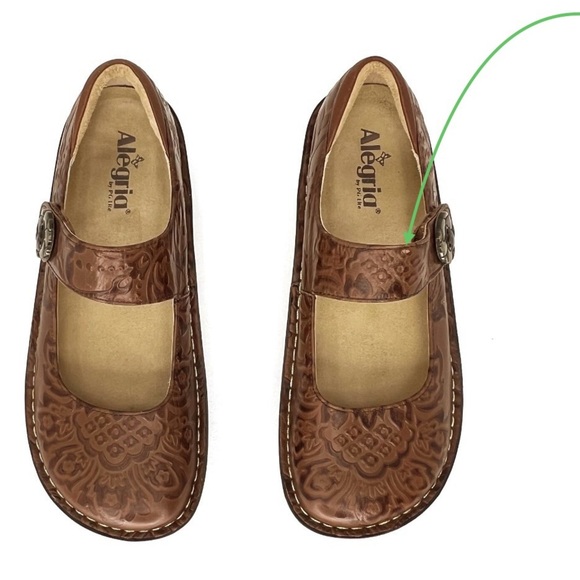 Alegria Paloma Yeehaw Mary Janes Brown Leather Euro Size 40 = US 9.5 - 10 EUC - Picture 6 of 11